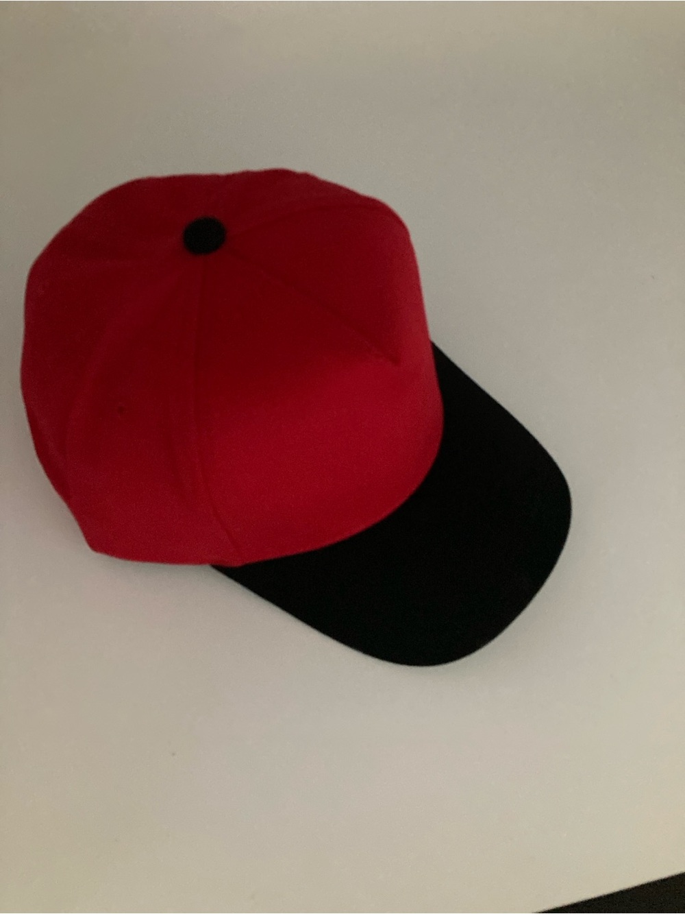 Kids Two-Tone Red and Black Baseball Cap